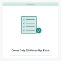 Owner Daily 20-Minute Ops Ritual